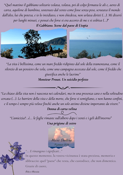 Ringraziamento di Rita e Marzia